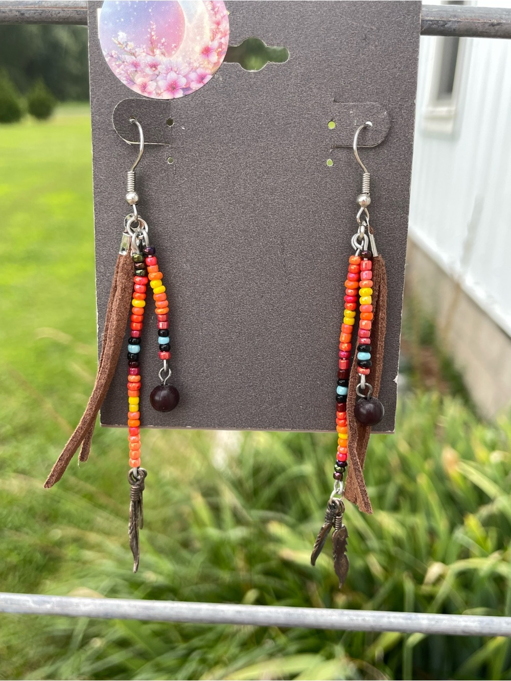 Handmade Southwestern Tassel Dangle Earrings